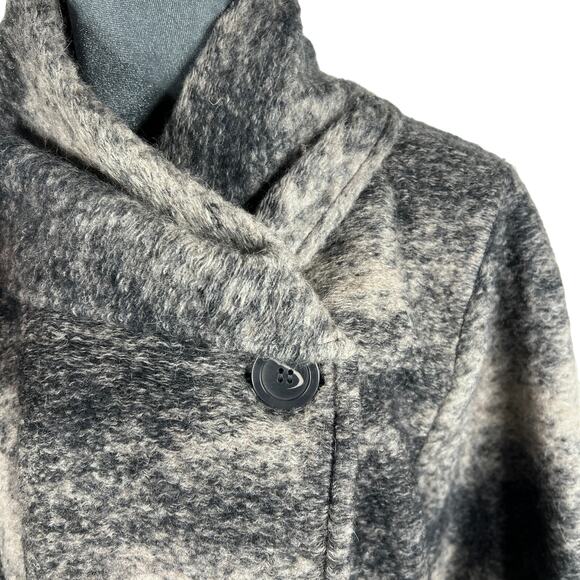 Nanette Lepore Wool Swing Coat Sz Large Gray Wool Mohair Blend Boho Lagenlook - Picture 5 of 13